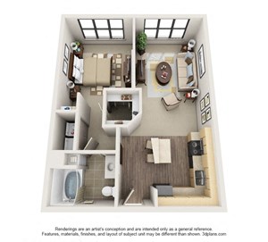 Floorplan Photos Gallery one bedroom floorplan in fort worth apartments